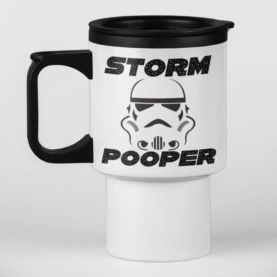 Storm Pooper Travel Mug - Funny Sci Fi Themed travel mug