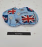 Hand warmers, heat pads rice filled in blue Queens fabric.   - Image 6