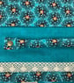 Floral jewellery wrap, Poppies jewellery roll, Handmade - Image 6