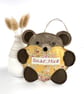Bear Hug Hanging Decoration with Floral Heart, Letterbox Gift - Image 4