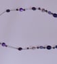 Handcrafted Purple & Violet Floating Bead Double-Strand Necklace - Image 1