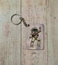 MDF Keyring - Dancing Astronaut-Spaceman- Father's Day, Birthday or Just Because