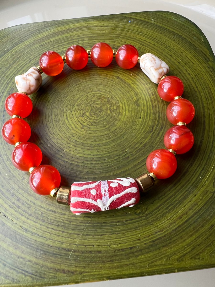“Sacral Chakra”,Carnelian Bracelet 