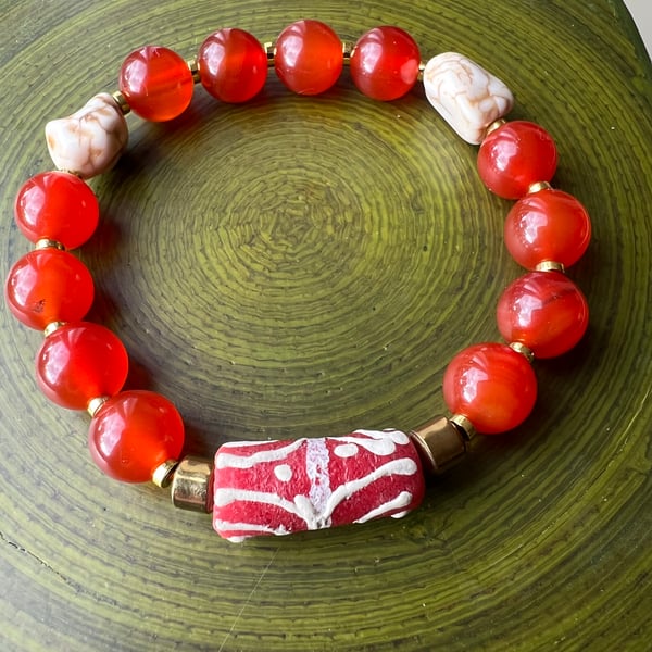 “Sacral Chakra”,Carnelian Bracelet 