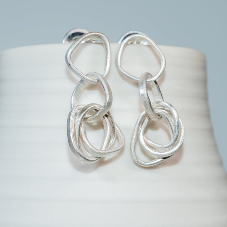 ecosilver hoop tumble earrings 