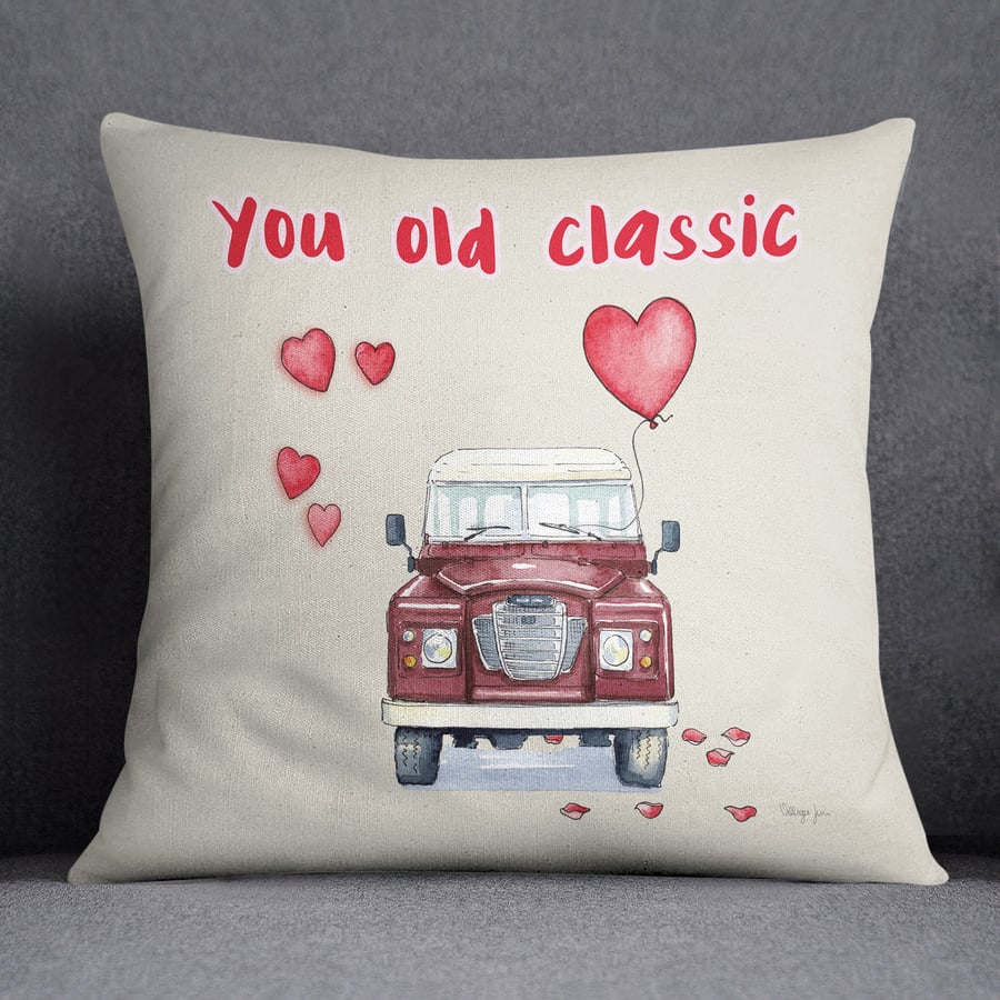 You Old Classic Valentine's Cushion