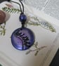 Tufted Vetch & Frosted Moon Botanical Silhouette Pendant
