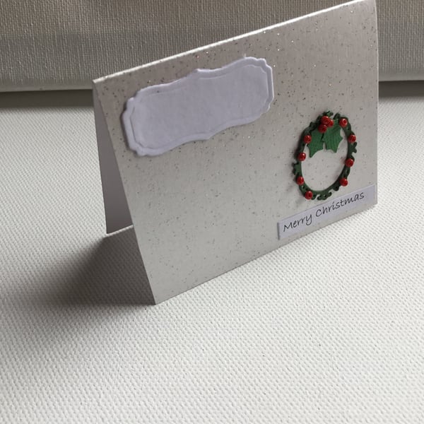 Set of 6 Place cards. Christmas table place setting. Christmas wreath. CC589
