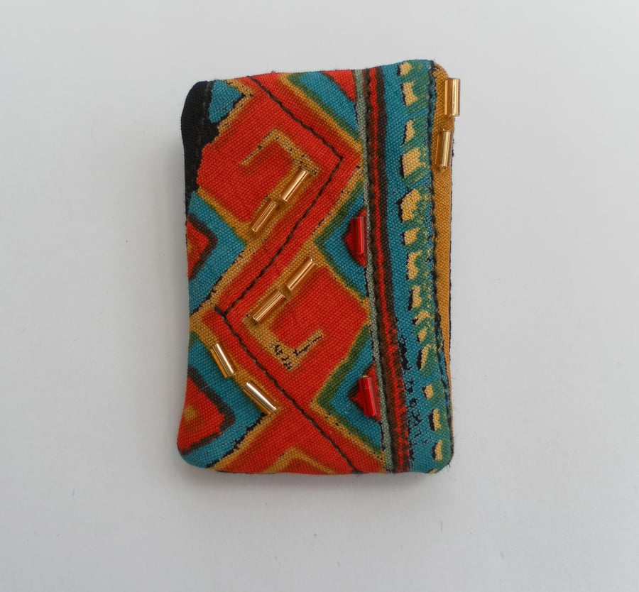  Embellished Fabric Brooch, Badge
