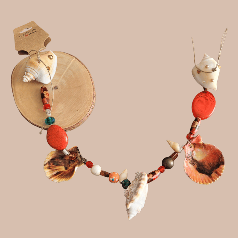 Deer Decoupage Shell Garland