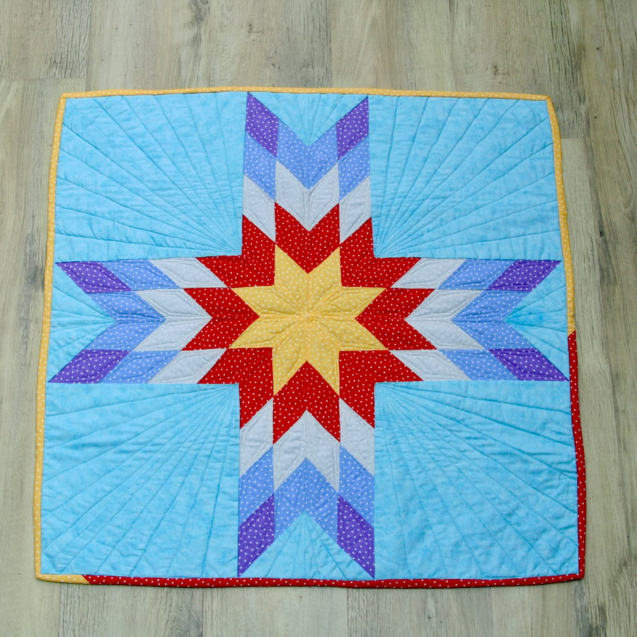 Quilt Wall hanging - Lone Star Patchwork.