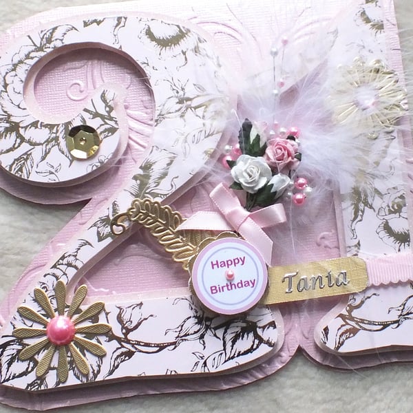 Luxury Handmade Personalised 21st Birthday Numb... - Folksy