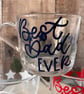 Best Dad Ever Glass Mug, Fathers Day Gift for Dad, Dad Birthday Present, Coffee - Image 1