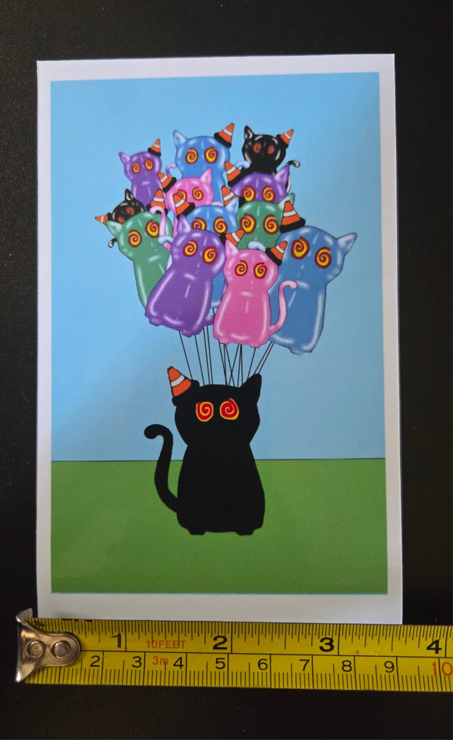 Nipfest Cat balloon magnet large