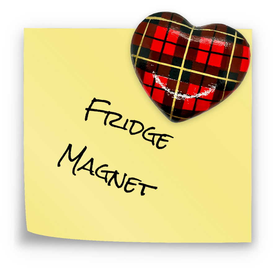 Tartan Heart Fridge Magnet