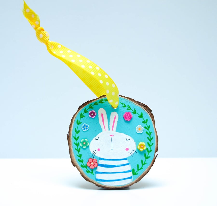Hand painted Easter Bunny Decoration 