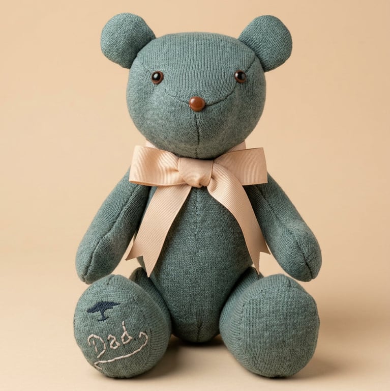 Personalized Memory Bear - Made From Loved Ones Clothing