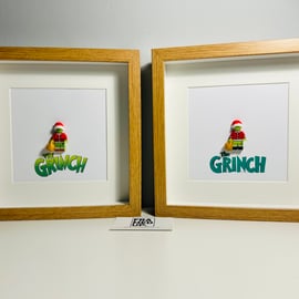 THE GRINCH - Framed custom minifigure - Awesome artwork