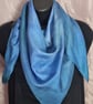 Beautiful Blues Large Square Silk Scarf Hand-Dyed - Image 4