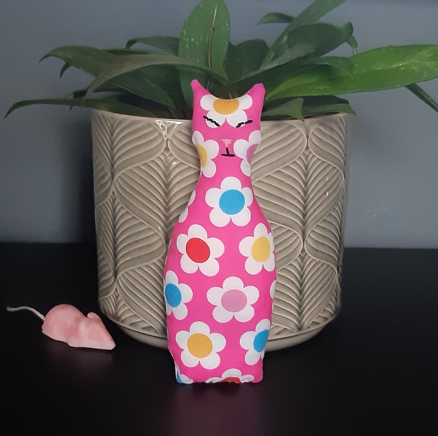 Lavender bag, Cat ornament, Grumpy cat, Quirky gift, Handmade stuffed animal