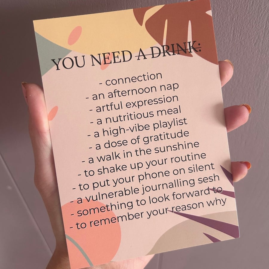 You Don t Need A Drink- Sobriety Encouragement Card