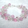 Pretty in Pink Flower Bracelet