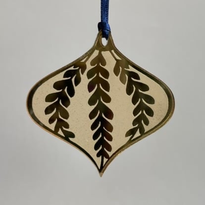 Gold mirrored acrylic bauble decoration
