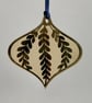 Gold mirrored acrylic bauble decoration