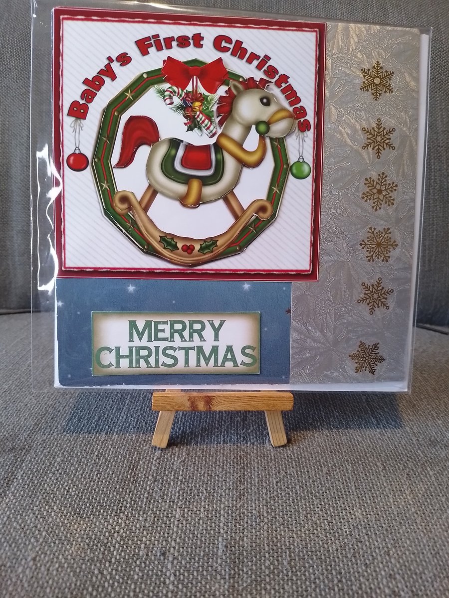 babys first christmas card
