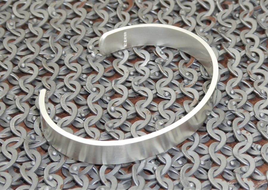 Men's 30 Grams "Matt finish" Solid Sterling Sliver Torque, Bangle, Bracelet