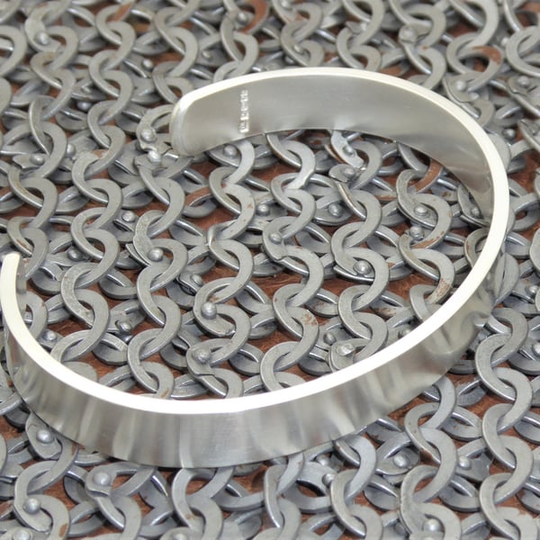 Men's 30 Grams "Matt finish" Solid Sterling Sliver Torque, Bangle, Bracelet