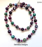 Plum Agate Silver Plate Necklace  - Image 6