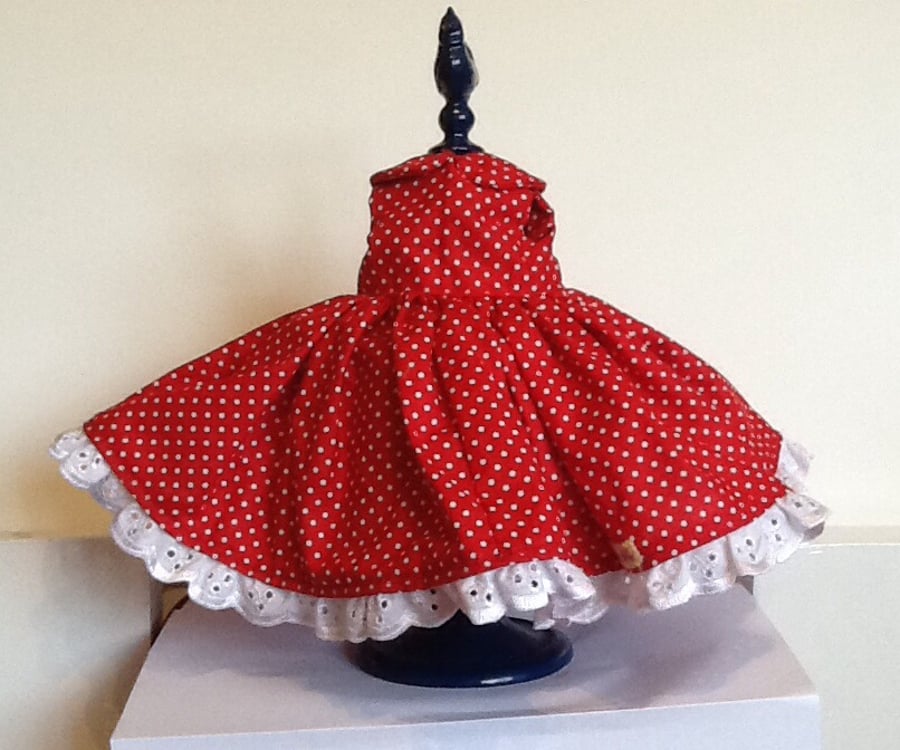 Red spot dress