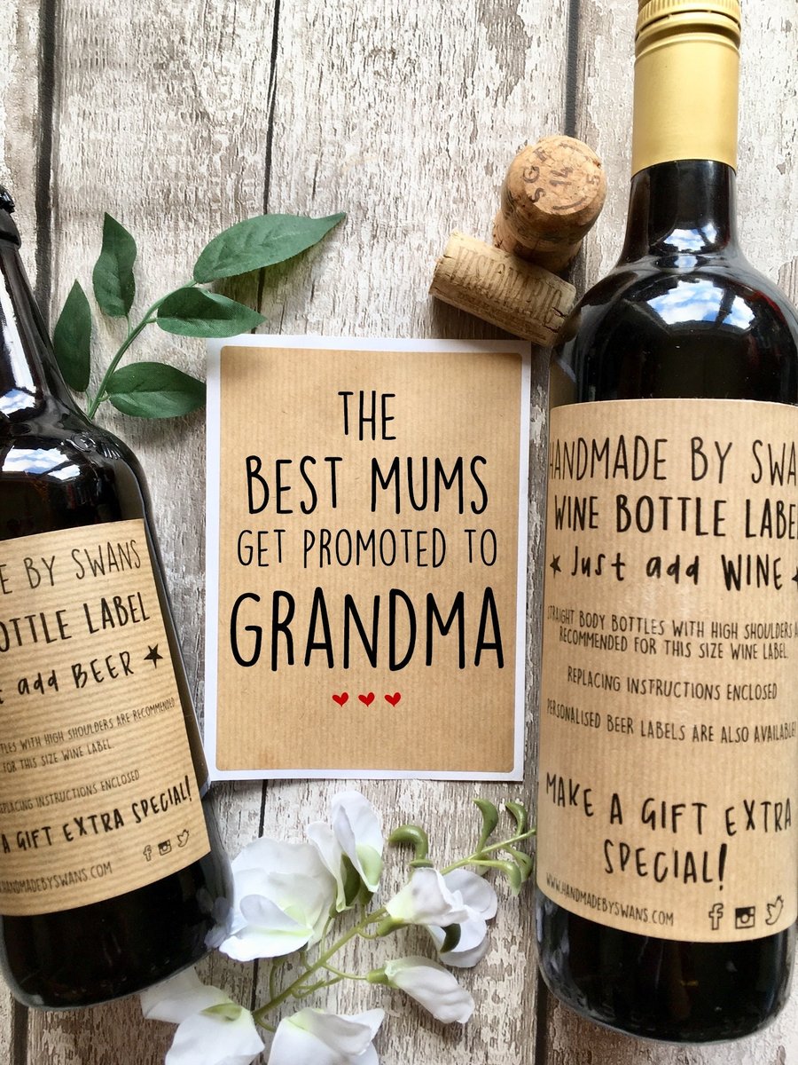 Mother's Day gift, Wine Label, Mother's Day gift for Grandma, wine bottle, wine 