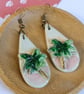 Sunset palm tree earrings  - Image 1