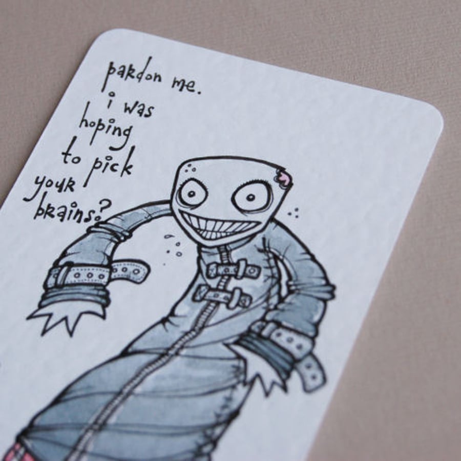 super polite zombie (mini art card/aceo)