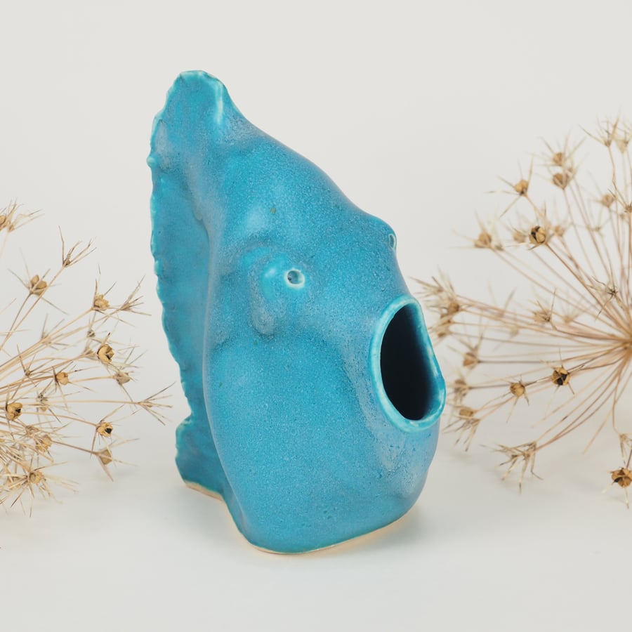 The Pottery Turquoise Fish that had a fright !