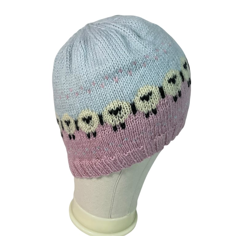 Sheep wool hat, farm lovers beanie 