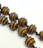 Handmade necklace with handmade brown and purple lampwork glass beads - Image 4
