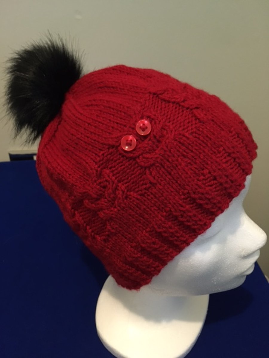 Owl Hat - 20"  - Red