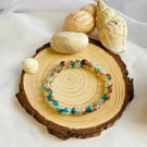 Tidal Amber Luxury Acrylic Bead Bracelet Amber Handmade Jewellery Coastal Style