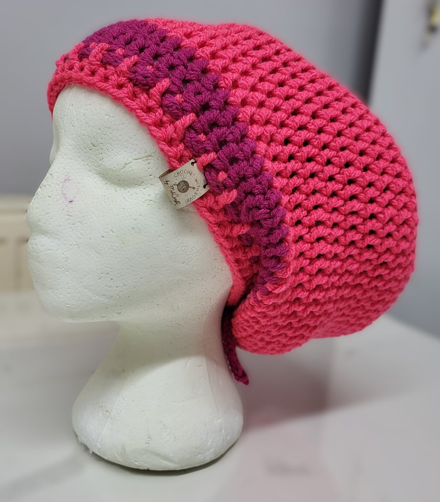 Crochet handmade tam hat cap rasta wool dread reggae