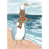 Seagull in a Scarf Christmas Card A6