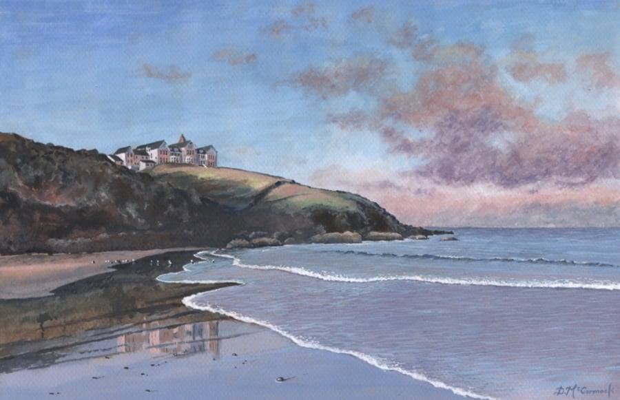 Reflections at Poldhu Beach - ORIGINAL PAINTING