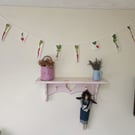 Watercolour Vegetable Print Handmade Fabric Bunting 