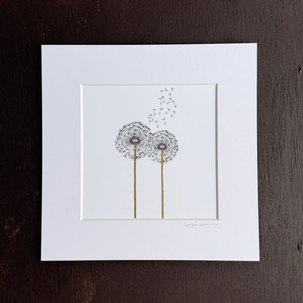 'Wish Couple' 8" x 8" Mounted Print