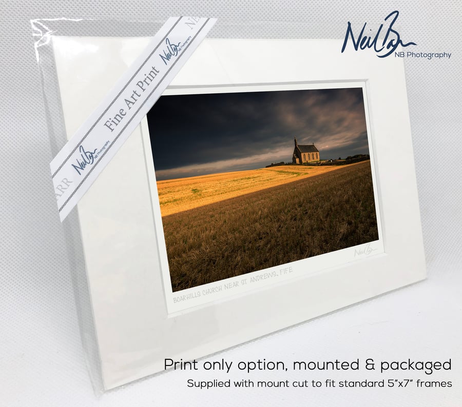 Boarhills Church Fife Scotland - A6 (7" x 5") Unframed Print