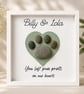 Pet Memorial Pebble Paw Print Shadow Box