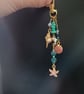 Gold nautical themed beaded bag charm  - Image 5