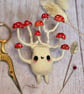 Spun Cotton Red Mushroom Art Doll - Image 10